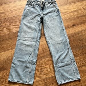 Hollister Light Blue Low-Rise Baggy Jeans